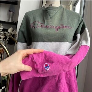 Champion Green and Pink Sweatshirt